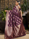 Varanga Women Woven Design Zari Silk Blend Banarasi Saree