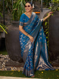 Varanga Women Woven Design Zari Silk Blend Banarasi Saree