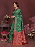Varanga Women Banarasi Saree With Blouse Piece