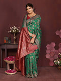 Varanga Women Banarasi Saree With Blouse Piece