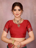 Varanga Women Banarasi Saree With Blouse Piece