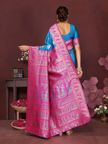 Varanga Women Banarasi Saree With Blouse Piece