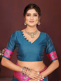 Varanga Women Banarasi Saree With Blouse Piece