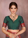 Varanga Women Banarasi Saree With Blouse Piece