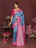 Varanga Women Banarasi Saree With Blouse Piece