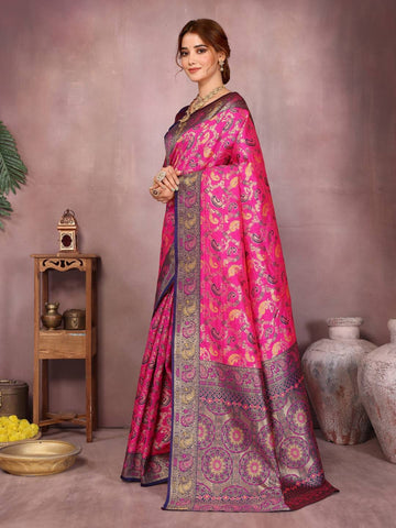 Varanga Women Banarasi Saree With Blouse Piece