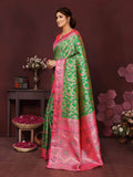 Varanga Women Banarasi Saree With Blouse Piece