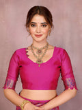 Varanga Women Banarasi Saree With Blouse Piece