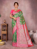 Varanga Women Banarasi Saree With Blouse Piece