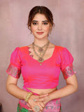 Varanga Women Banarasi Saree With Blouse Piece