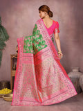 Varanga Women Banarasi Saree With Blouse Piece