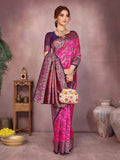Varanga Women Banarasi Saree With Blouse Piece