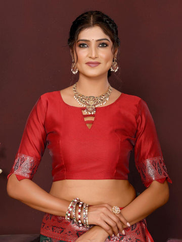 Varanga Women Banarasi Saree With Blouse Piece