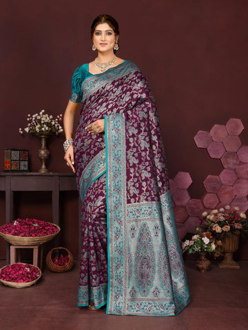 Varanga Women Banarasi Saree With Blouse Piece