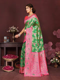 Varanga Women Banarasi Saree With Blouse Piece