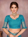 Varanga Women Banarasi Saree With Blouse Piece