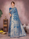 Varanga Women Banarasi Saree With Blouse Piece