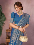 Varanga Women Banarasi Saree With Blouse Piece