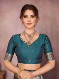 Varanga Women Banarasi Saree With Blouse Piece
