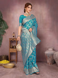 Varanga Women Banarasi Saree With Blouse Piece