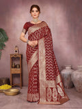 Varanga Women Banarasi Saree With Blouse Piece