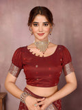 Varanga Women Banarasi Saree With Blouse Piece