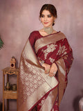 Varanga Women Banarasi Saree With Blouse Piece