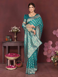 Varanga Women Banarasi Saree With Blouse Piece