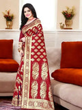 Varanga Women Banarasi Saree With Blouse Piece
