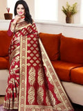 Varanga Women Banarasi Saree With Blouse Piece