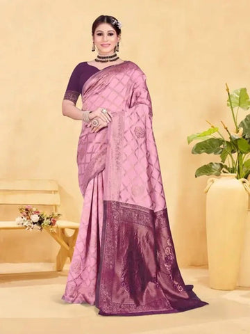 Varanga Women Banarasi Saree With Blouse Piece