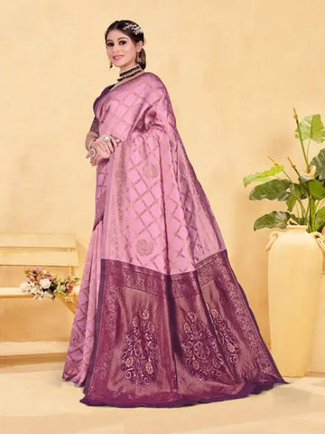 Varanga Women Banarasi Saree With Blouse Piece