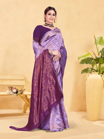 Varanga Women Banarasi Saree With Blouse Piece