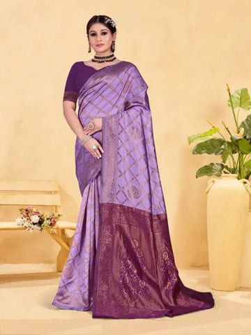 Varanga Women Banarasi Saree With Blouse Piece