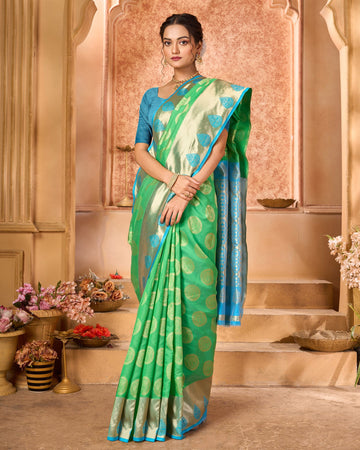 Varanga Festive Wear Stylist Jacquard Woven Banarasi Kanjivaram Saree