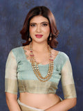 Ethnic Motifs Zari Woven Design Banarasi Saree