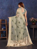 Ethnic Motifs Zari Woven Design Banarasi Saree