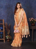 Ethnic Motifs Zari Woven Design Banarasi Saree