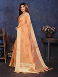 Ethnic Motifs Zari Woven Design Banarasi Saree