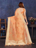 Ethnic Motifs Zari Woven Design Banarasi Saree