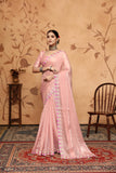 Ethnic Motifs Zari Woven Design Banarasi Saree