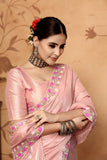 Ethnic Motifs Zari Woven Design Banarasi Saree