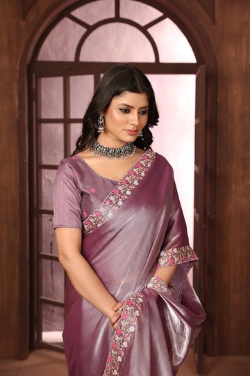 Ethnic Motifs Zari Woven Design Banarasi Saree