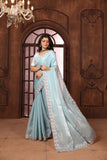 Ethnic Motifs Zari Woven Design Banarasi Saree