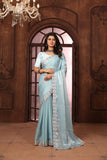 Ethnic Motifs Zari Woven Design Banarasi Saree