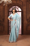Ethnic Motifs Zari Woven Design Banarasi Saree