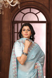 Ethnic Motifs Zari Woven Design Banarasi Saree