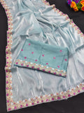 Ethnic Motifs Zari Woven Design Banarasi Saree