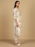 KSUT Women Round Neck Bold Print Co Ord Set