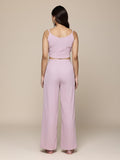 KSUT Women Lavender Strap Style Co-Ord Set